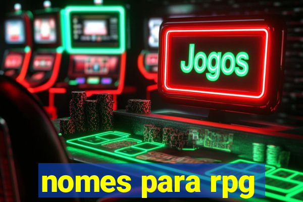 nomes para rpg